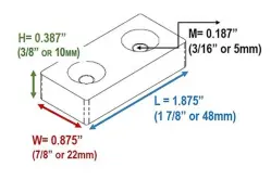 Countersunk Ceramic Block Magnet